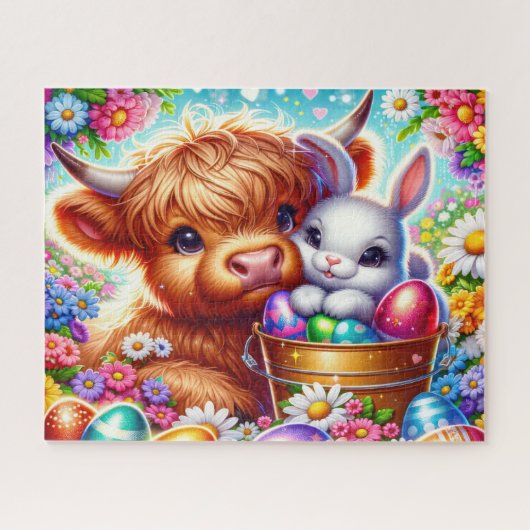 Pasen Hoogland Koe Jigsaw Puzzel (Horizontaal)