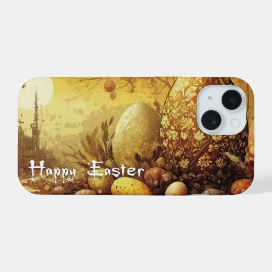 Pasen hoop in een apocalyptische wereld iPhone 15 case (Achterkant horizontaal)