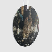Pasen Huisdier Foto Script Naam Ornament (voorkant)