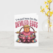 Pasen Ik ben hier alleen voor de duivelse eieren d Kaart (Gele Bloem)