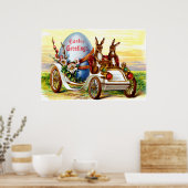 Pasen in auto poster (Keuken)
