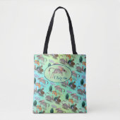 Pasen in de Outback, schattige pastel wilde dieren Tote Bag (Voorkant)