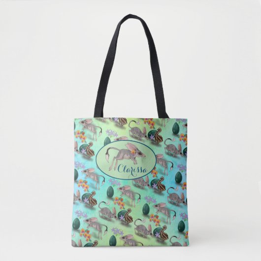 Pasen in de Outback, schattige pastel wilde dieren Tote Bag (Voorkant)