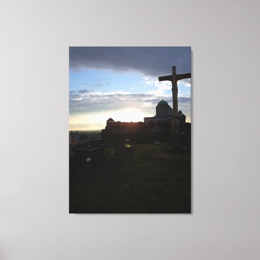Pasen in Esztergom Hongarije Canvas Afdruk (Voorkant)