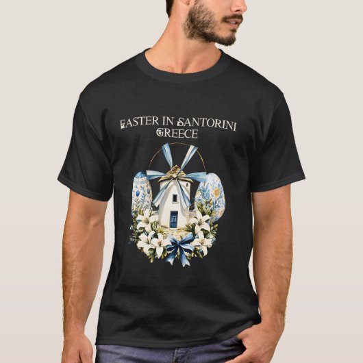 Pasen in Santorini T-shirt (Voorkant)