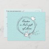 Pasen is Gods geschenk van Liefde, Manuscript John Briefkaart (Voorkant / Achterkant)