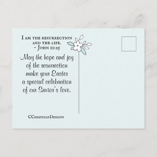 Pasen is Gods geschenk van Liefde, Manuscript John Briefkaart (Achterkant)
