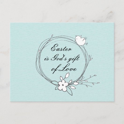 Pasen is Gods geschenk van Liefde, Manuscript John Briefkaart (Voorkant)