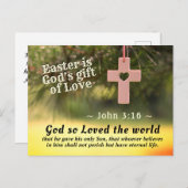 Pasen is God's Gift of Love, John 3:16 Scripture. Briefkaart (Voorkant / Achterkant)