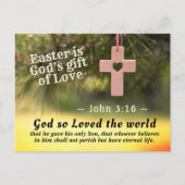 Pasen is God's Gift of Love, John 3:16 Scripture. Briefkaart (Voorkant)