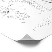 Pasen is hier inkt tekening poster (Hoek)