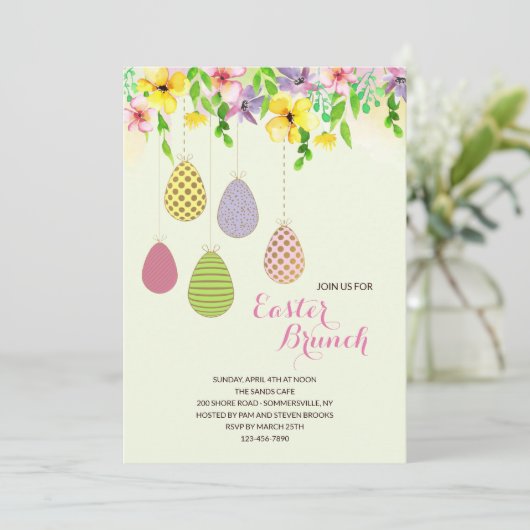 Pasen is hier Uitnodiging (Staand voorkant)