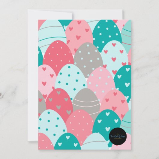 Pasen is onderweg Jelly Bean Pasen uitnodiging (Achterkant)