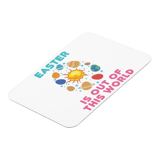 Pasen is uit deze World Space Planets Magneet (Linkerzijde)