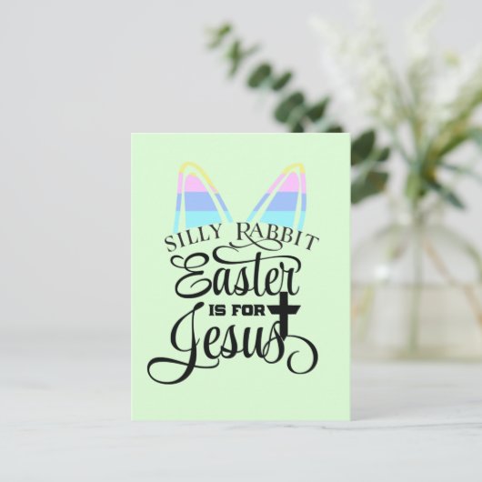 Pasen is voor Jezus Briefkaart (Staand voorkant)