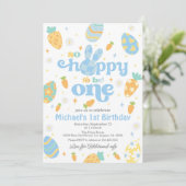 Pasen is zo blij dat het één jongen is kaart (Staand voorkant)