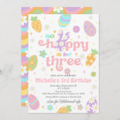 Pasen is zo blij om drie jaar te zijn kaart (Voorkant / Achterkant)