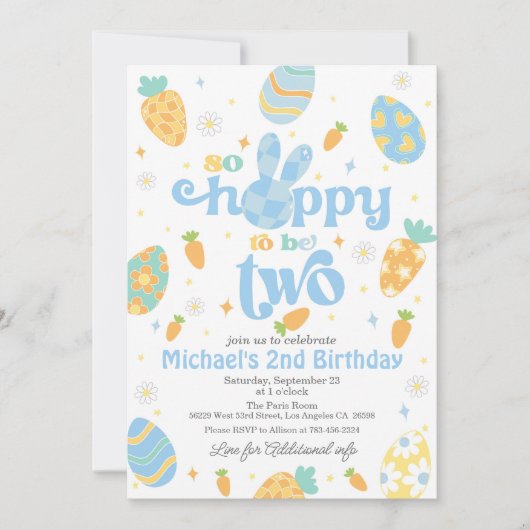 Pasen is zo blij om twee jongens verjaardag te zij kaart (Voorkant)