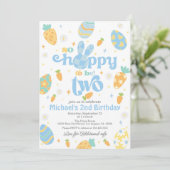 Pasen is zo blij om twee jongens verjaardag te zij kaart (Staand voorkant)