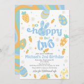 Pasen is zo blij om twee jongens verjaardag te zij kaart (Voorkant / Achterkant)