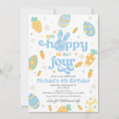 Pasen is zo blij om vier jongens jarig te zijn kaart (Voorkant)