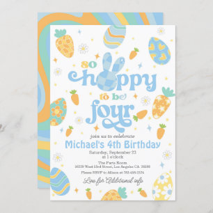 Pasen is zo blij om vier jongens jarig te zijn kaart