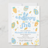 Pasen is zo blij om vijf jongens jarig te zijn kaart (Voorkant)