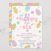 Pasen is zo blij om zes jaar te zijn kaart (Voorkant / Achterkant)