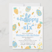 Pasen is zo blij om zes jongens jarig te zijn kaart (Voorkant)