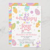 Pasen is zo gelukkig om vier jaar te zijn kaart (Voorkant / Achterkant)