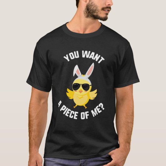 Pasen Je Wil Een Stuk Van Mij Chick Zonnebril Kind T-shirt (Voorkant)