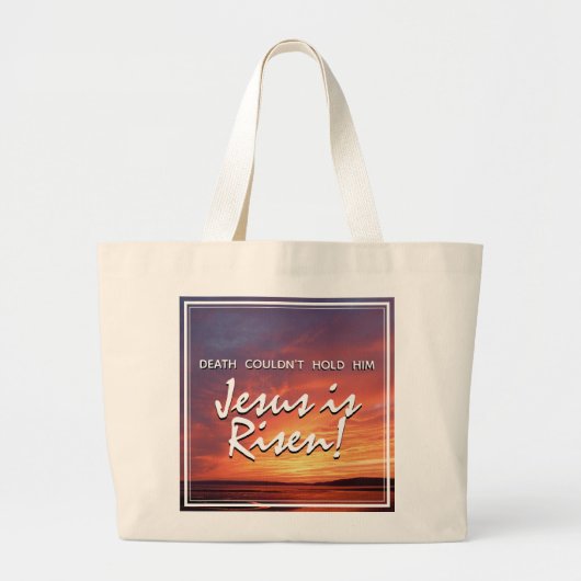 Pasen JESUS Christelijk landschap Grote Tote Bag (Voorkant)