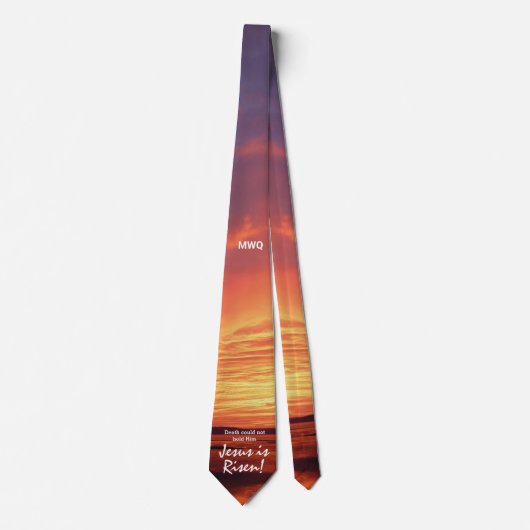 Pasen JESUS IS RISEN Monogram Stropdas (Voorkant)