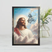 Pasen. Jezus Christus schilder Feestdagenkaart (Staand voorkant)