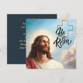 Pasen. Jezus Christus schilder Feestdagenkaart (Voorkant / Achterkant)