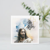 Pasen. Jezus Christus schilder Feestdagenkaart (Staand voorkant)