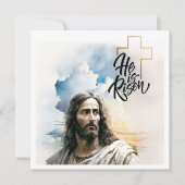 Pasen. Jezus Christus schilder Feestdagenkaart (Voorkant)