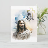 Pasen. Jezus Christus schilder Feestdagenkaart (Staand voorkant)