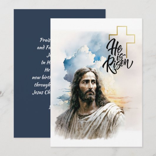 Pasen. Jezus Christus schilder Feestdagenkaart (Voorkant / Achterkant)