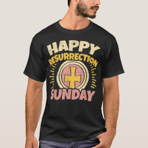 Pasen Jezus Happy Herurrection Sunday Egg Rabbit T-shirt