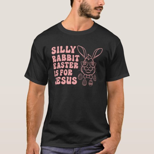 Pasen Jezus Konijn Moppig T-shirt (Voorkant)