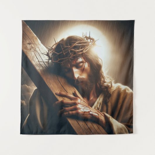 Pasen Jezus wandtapijt Wandkleed (Voorkant)
