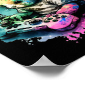 Pasen Jongens Gamer Shirt Videogame Controller  Poster (Hoek)