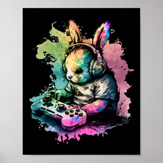 Pasen Jongens Gamer Shirt Videogame Controller  Poster (Voorkant)