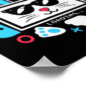 Pasen jongens gamer shirt videospelcontroller poster (Hoek)