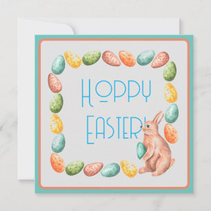 Pasen Kaart - Bunny Eggs - Cute - Hoppy Easter