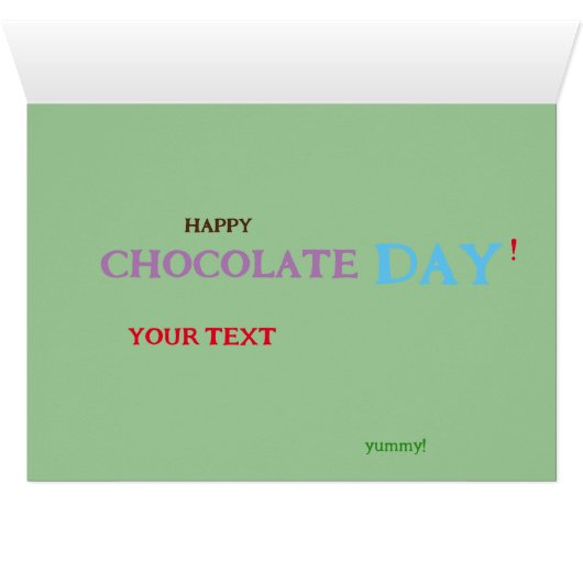 Pasen Kaart - Chocolate Day! (Binenzijde Horizontaal (Onderkant))