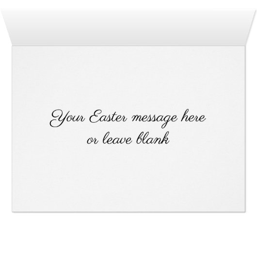 Pasen Kaart - Colored Bunny's (Binenzijde Horizontaal (Onderkant))