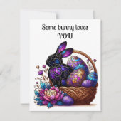 Pasen kaart helder mooie konijn ontwerp (Voorkant)