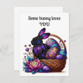 Pasen kaart helder mooie konijn ontwerp (Voorkant / Achterkant)